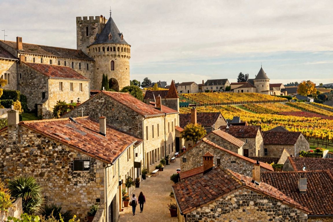 Saint-Émilion et ses vignes dorées en automne