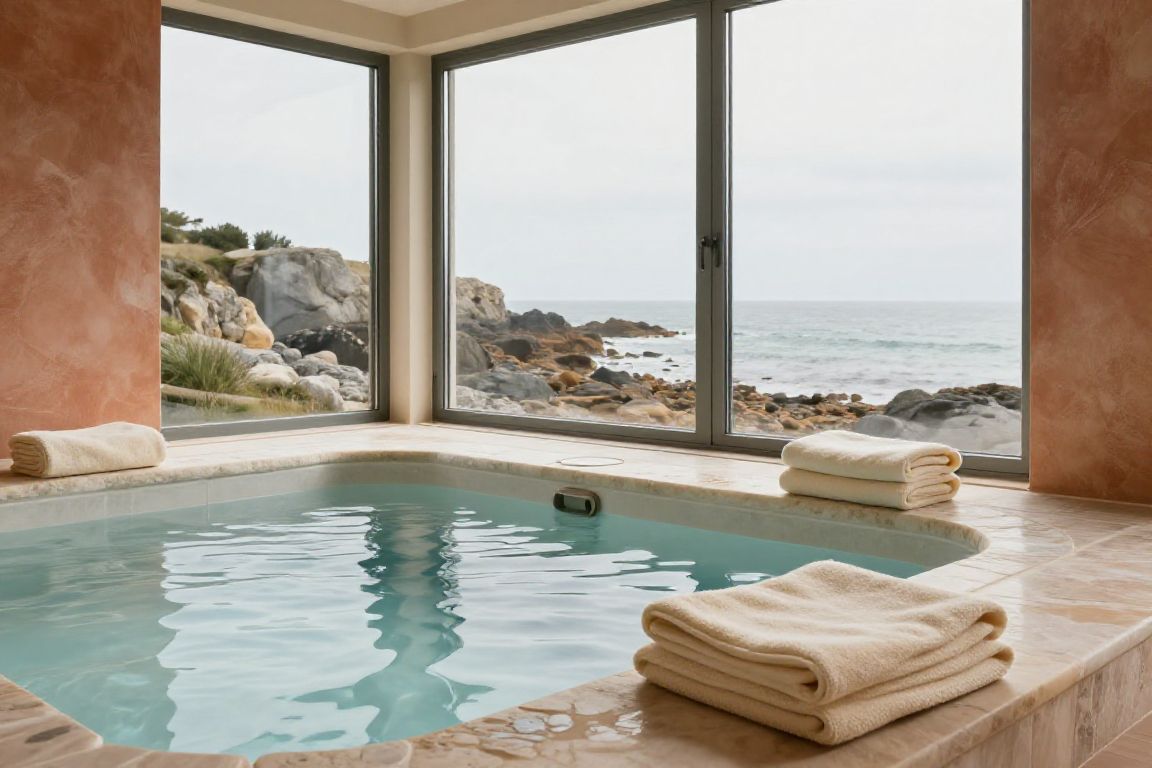 Bassin de soins marins dans un centre de thalasso en Bretagne